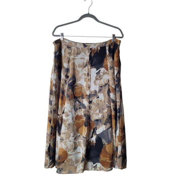 East 5th Plus Size Floral Earthy Boho A-Line Skirt - Picture 1 of 7